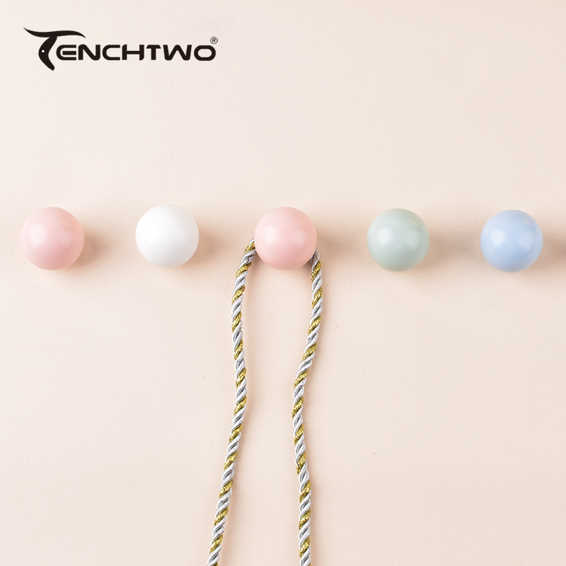 Furniture Hardware Products - Round Ceramic Hook Clothes Hanger Hook
