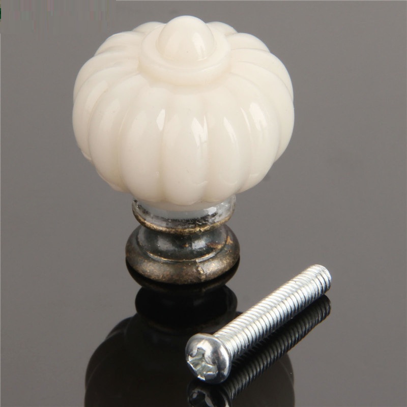 Furniture Hardware Legs - 1Pc Acrylic Ivory White Pumpkin Cabinet