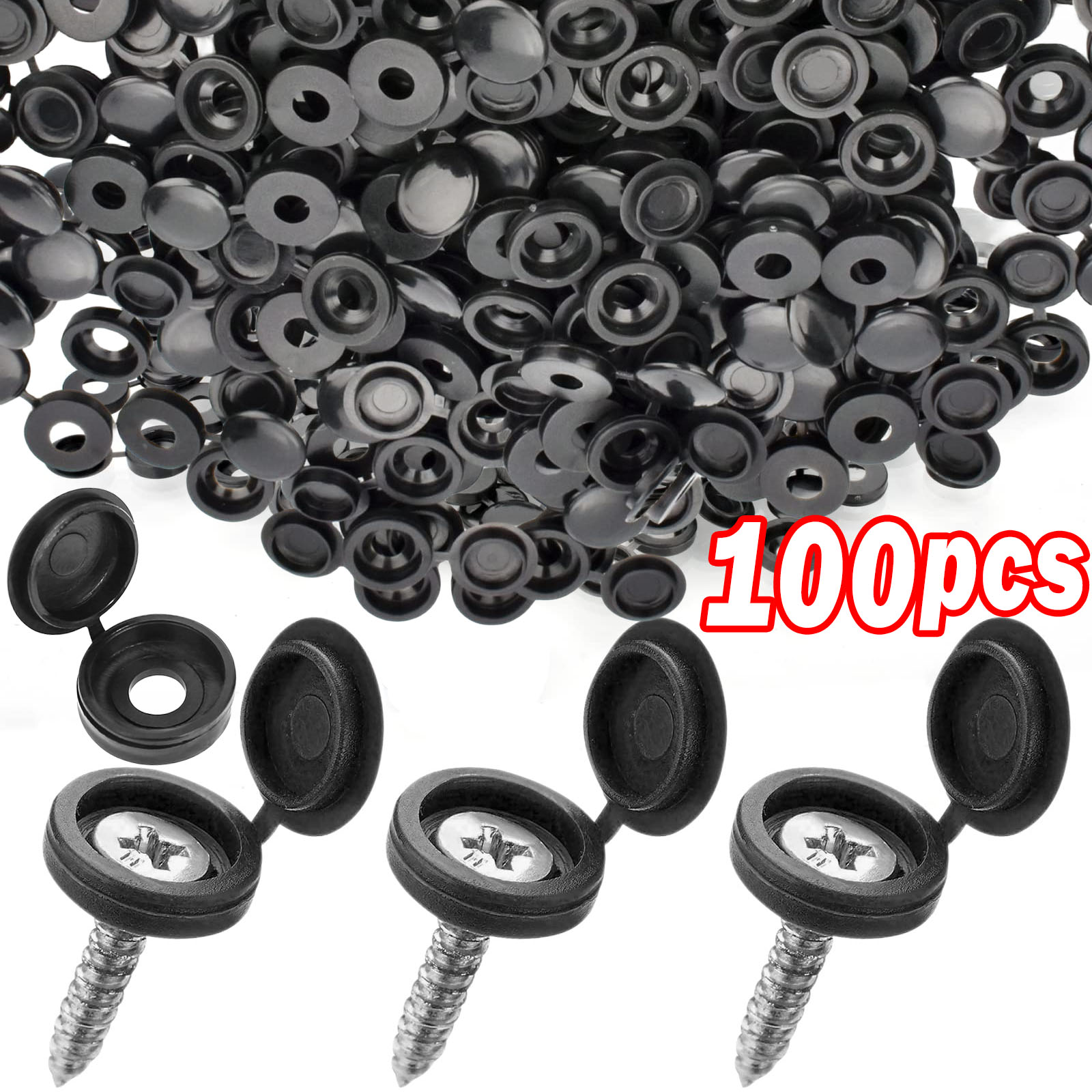 Furniture Hardware Screws - 5/100PCS Hinged Plastic Screw Cap Cover