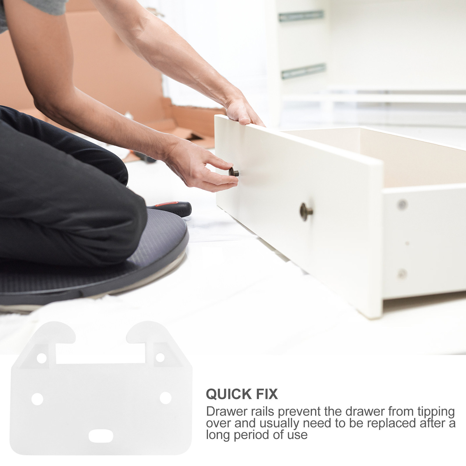 100Pcs Drawer Track Guide Whit - Furniture Hardware With Backplate ulasan dan harga