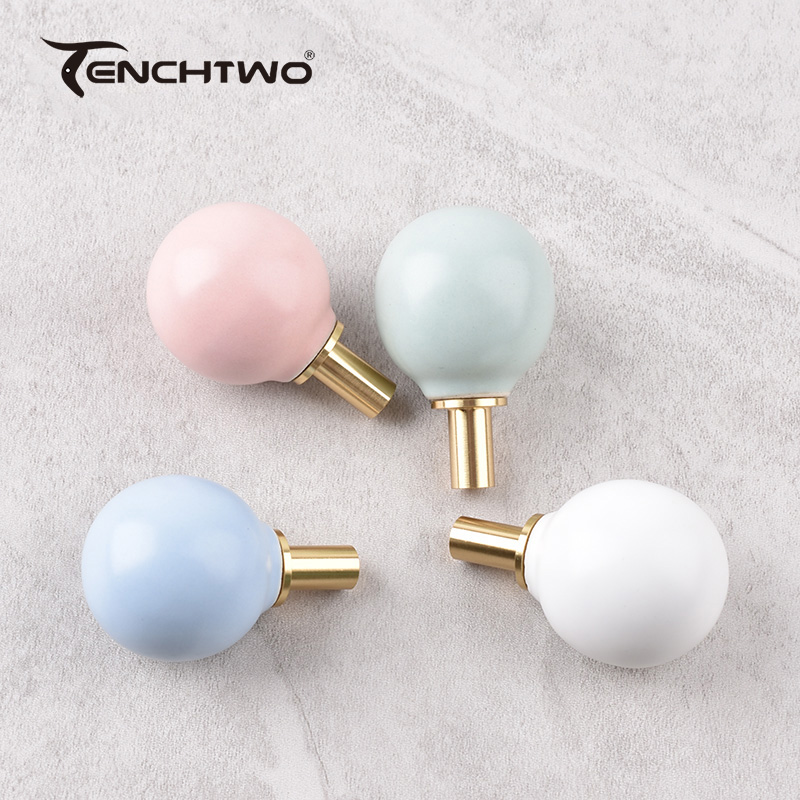 Round Ceramic Hook Clothes Han - Furniture Hardware Products ulasan dan harga