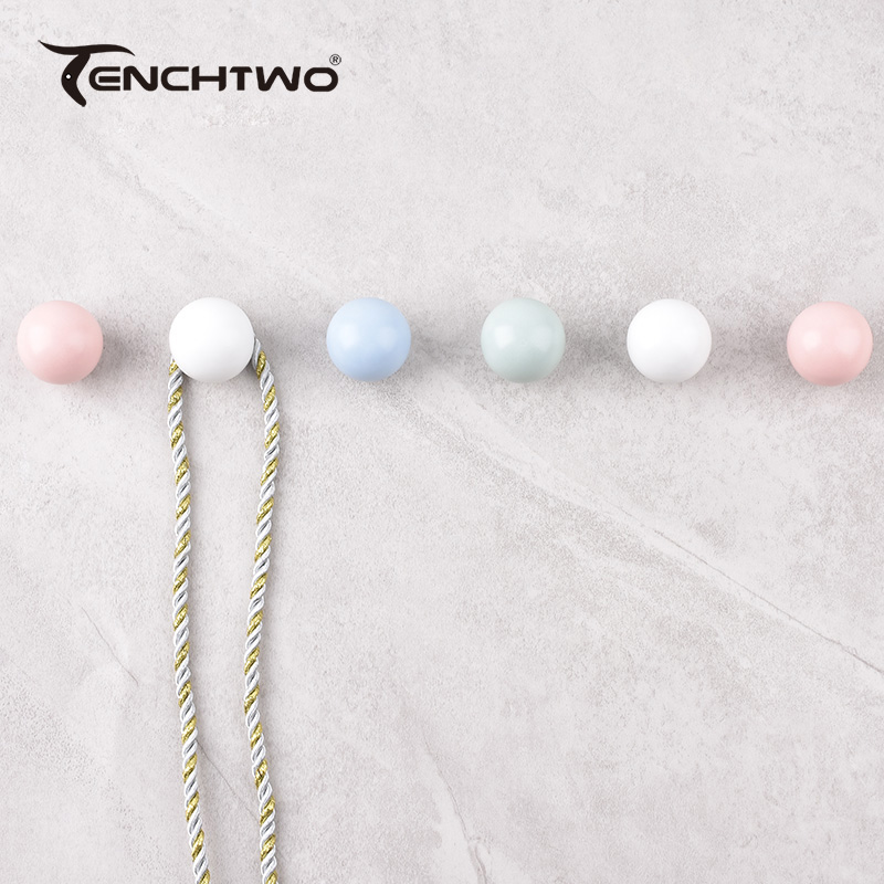 Round Ceramic Hook Clothes Han - Furniture Hardware Products ulasan dan harga