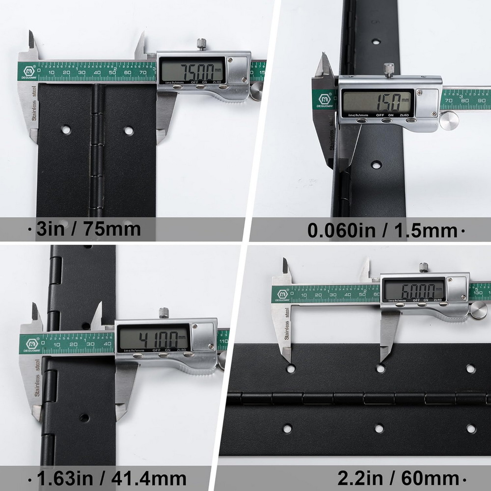 6in-20in Black Piano Hinges He - Furniture Hardware Replacement Parts ulasan dan harga