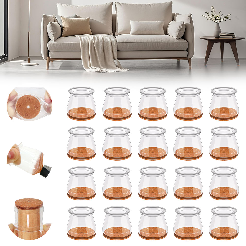 24-36pcs Chair Leg Caps Silico - Furniture Hardware Legs ulasan dan harga