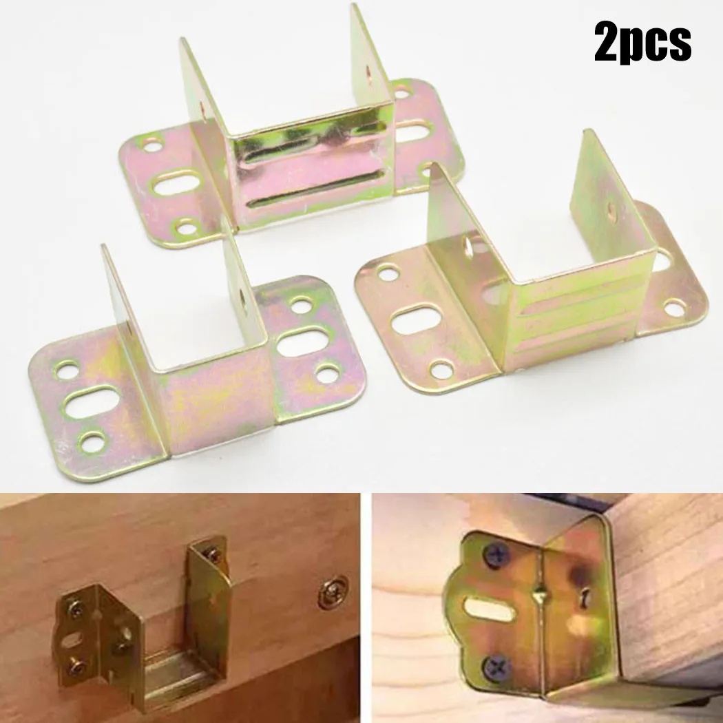 2pcs U Shaped Metal Bed Bracke - Furniture Hardware Replacement Parts ulasan dan harga