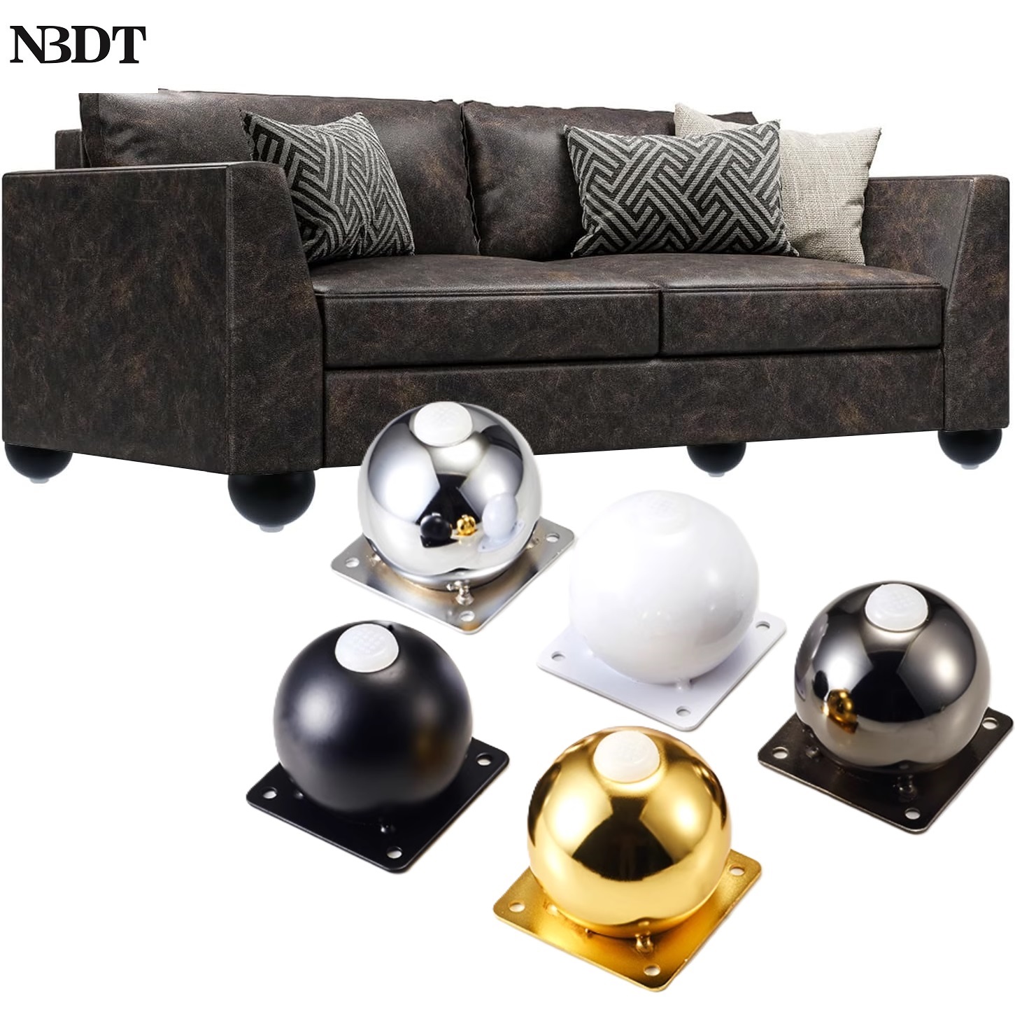 4Pcs Steel Ball Shaped Furnitu - Furniture Hardware Legs ulasan dan harga