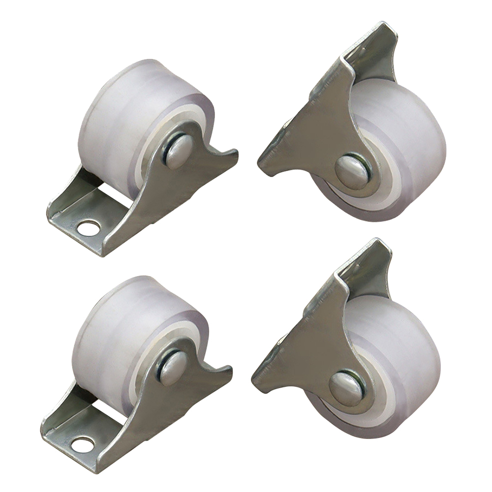 4Pcs White Rail Fixed Casters  - Furniture Rails Hardware ulasan dan harga