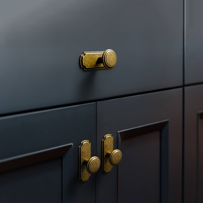 Goo-Ki Antique Brass Drawers K - Furniture Hardware With Backplate ulasan dan harga