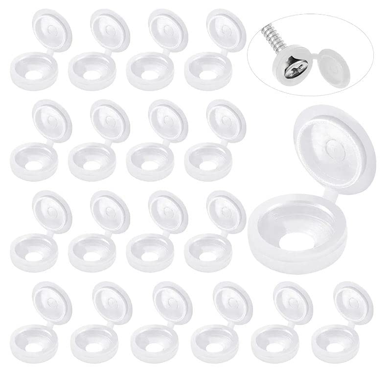 White Hinged Plastic Screw Cap - Furniture Hardware Screws ulasan dan harga