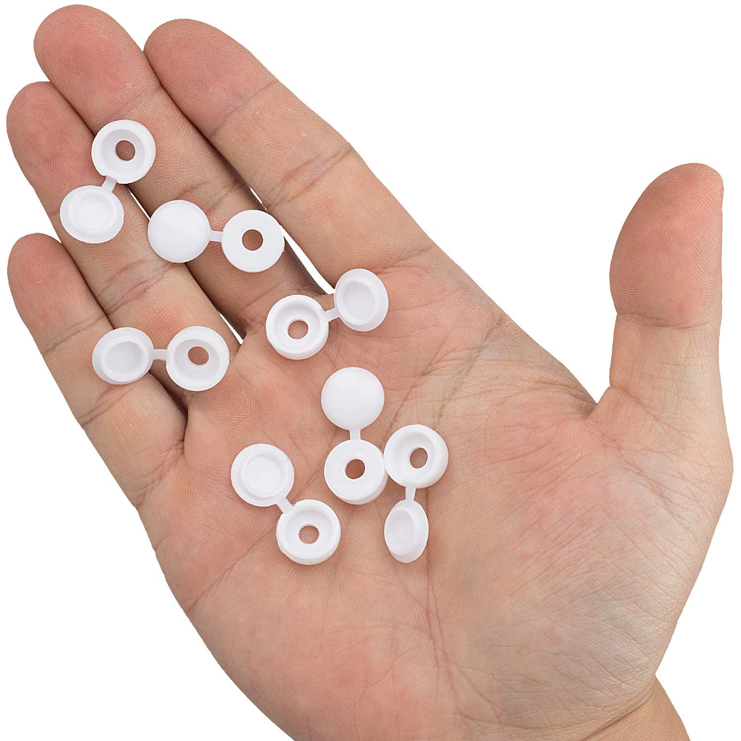 White Hinged Plastic Screw Cap - Furniture Hardware Screws ulasan dan harga
