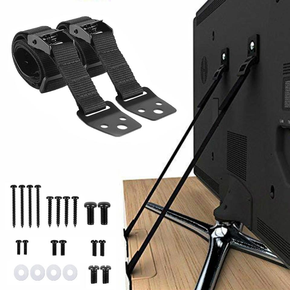 2 Pack Adjustable TV Safety St - Furniture Hardware Products ulasan dan harga