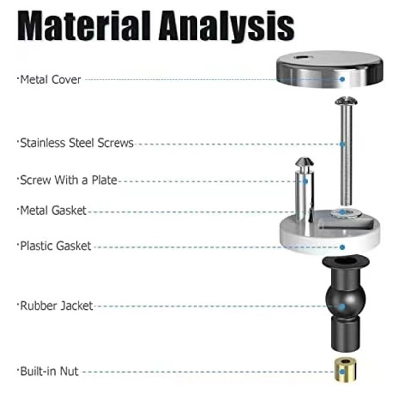 2Pcs Toilet Seat Hinges Top Fi - Furniture Hardware Screws ulasan dan harga