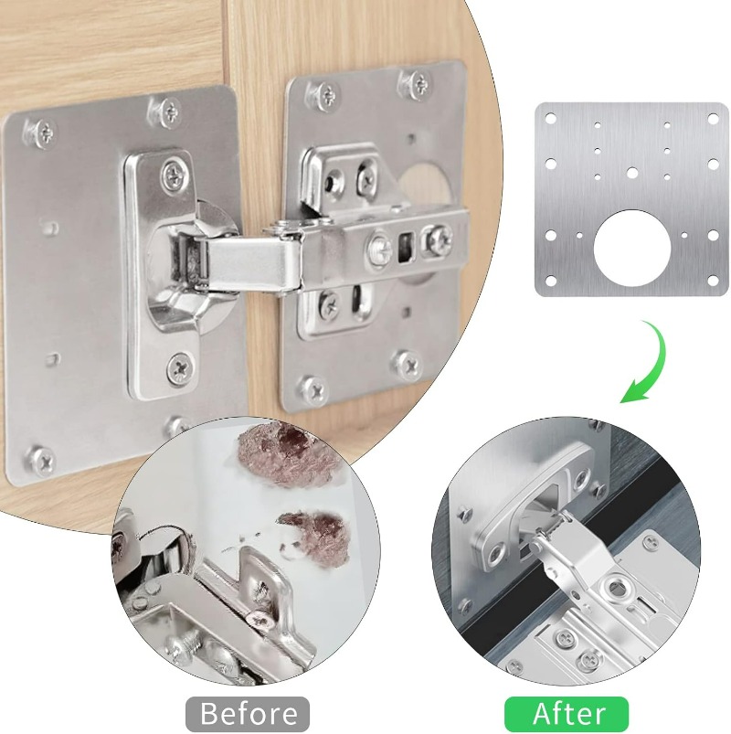 Cabinet Door Hinge Repair Plat - Furniture Hardware Replacement Parts ulasan dan harga
